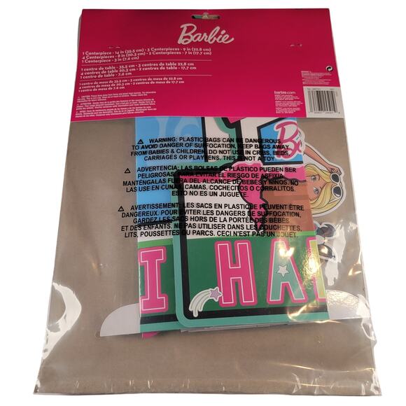 Barbie Table Centerpiece Decorations Set Birthday Party Supplies 11 Pc Birthday - Picture 2 of 8